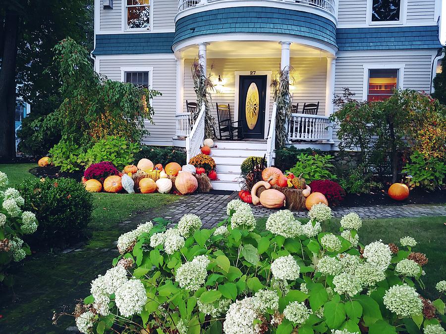 Autumn Front Porch Photograph by Christy Garavetto
