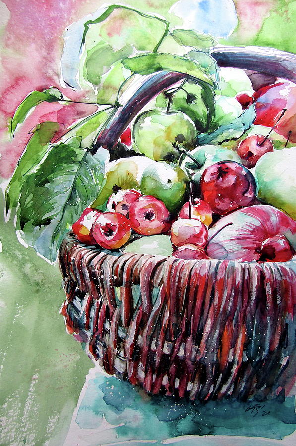 Autumn fruits Painting by Kovacs Anna Brigitta
