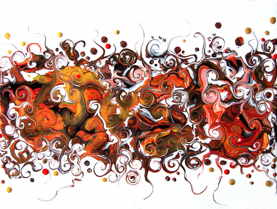 Autumn Garland Painting by Priscilla Batzell Expressionist Art Studio Gallery