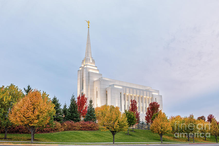 Autumn Glory - Rexburg Idaho Temple Photograph by Bret Barton