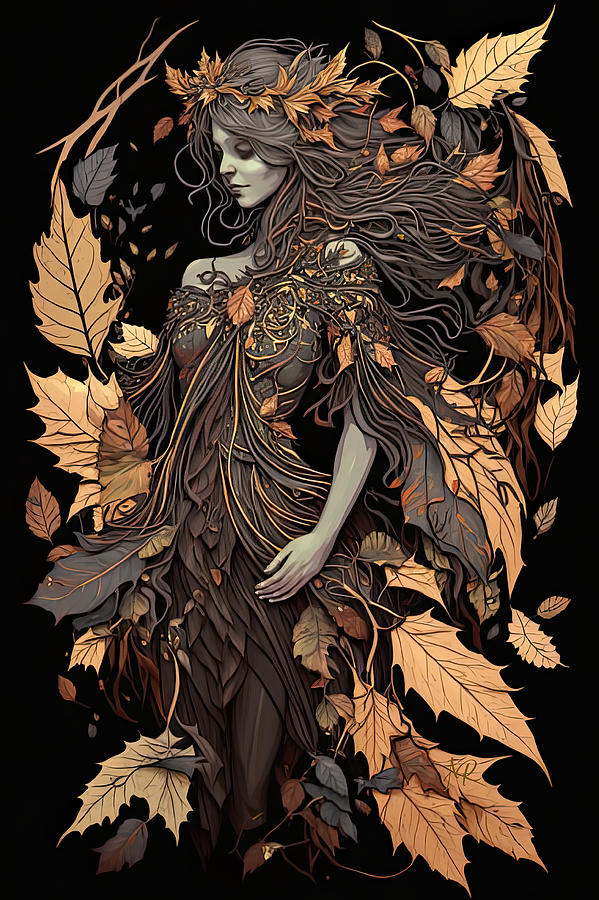 Autumn Goddess Digital Art by Adrian Reich