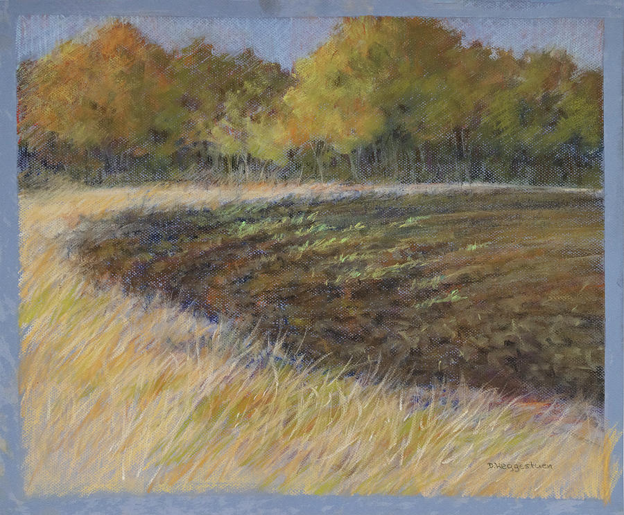 Autumn Grasses in the Field Pastel - signed Pastel by Patti Deters