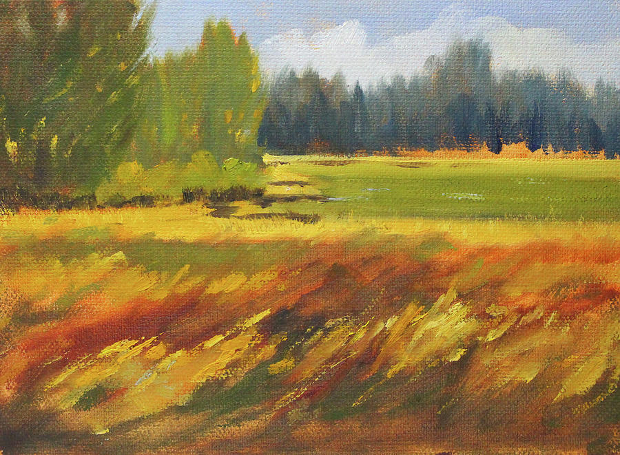 Autumn Grasses Painting by Nancy Merkle