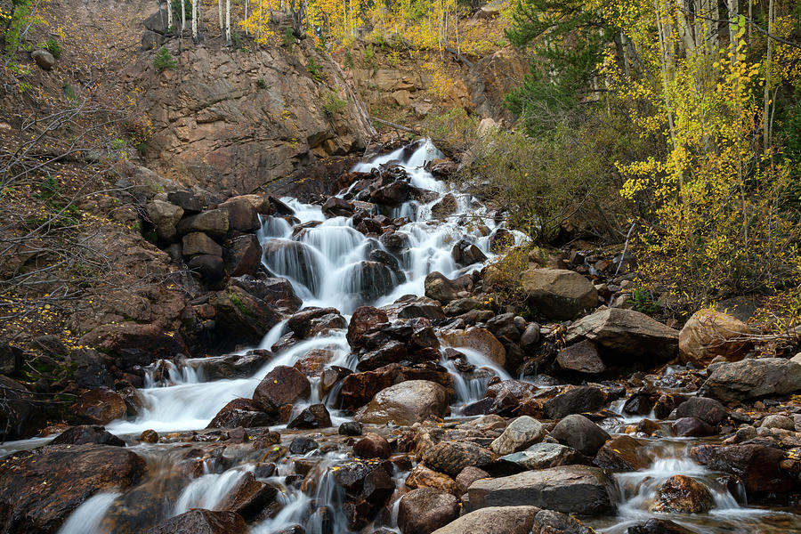 Autumn Guanella Pass Waterfall Photograph by James BO Insogna