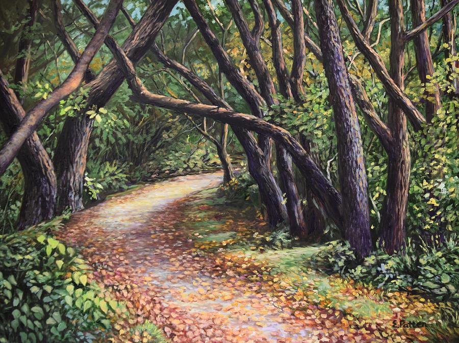 Autumn, Halibut Point State Park Painting by Eileen Patten Oliver