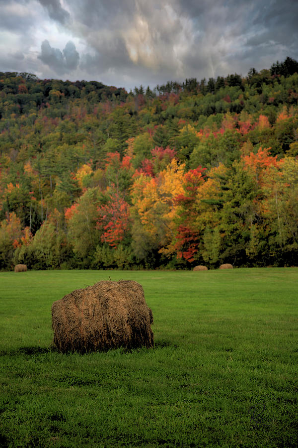 Autumn Hay Harvest Photograph by Robert Harris