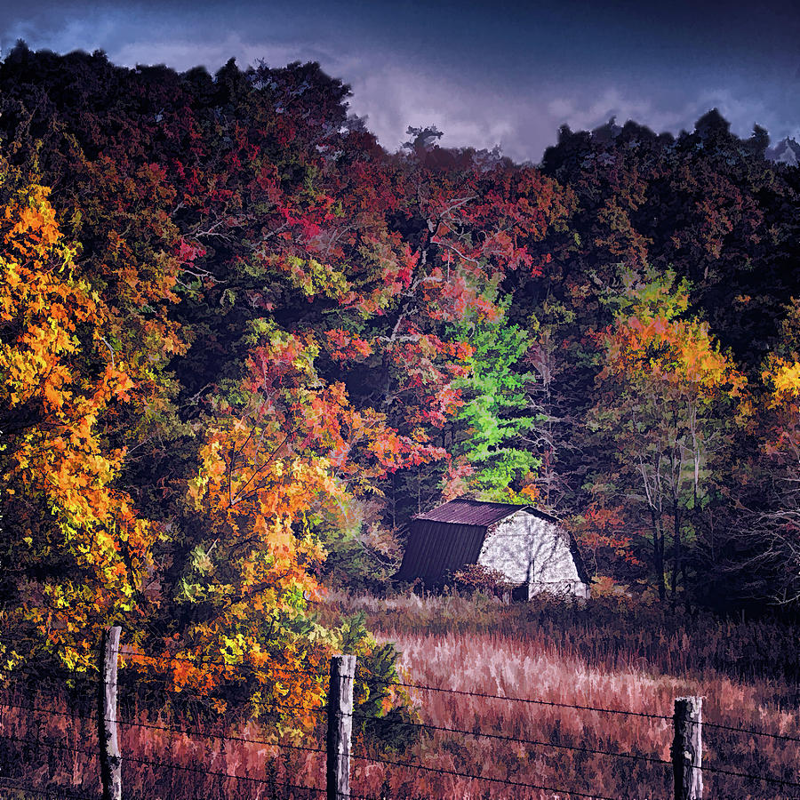 Autumn Hideaway in the Blue Ridge  AP Painting by Dan Carmichael