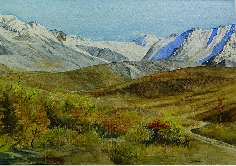 Autumn Hike - Gulkana Glacier Painting by Deborah Horner