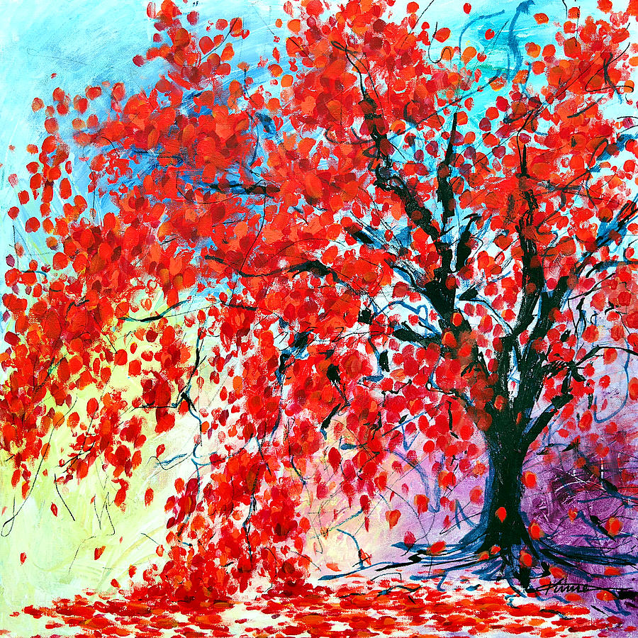 Autumn Hill Painting by Kume Bryant