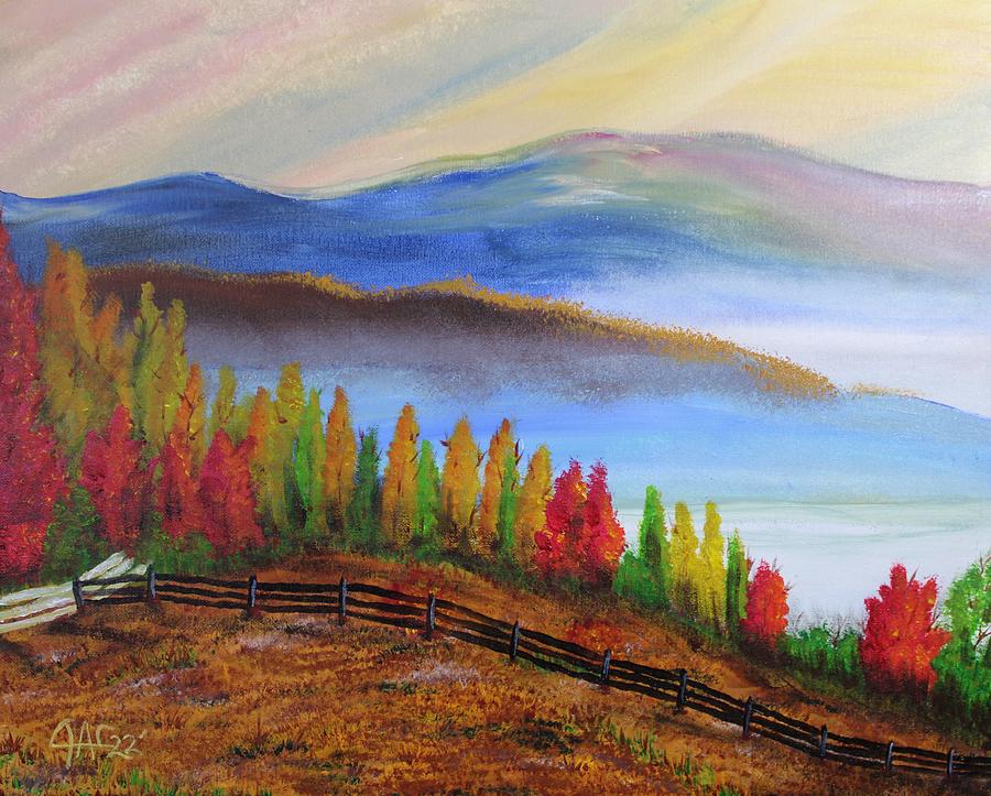 Autumn Hills Painting by J A George AKA The GYPSY
