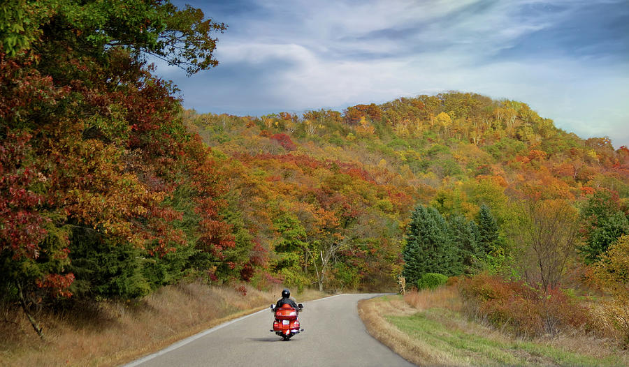 Autumn Hills Motorcycle Ride Photograph by Patti Deters