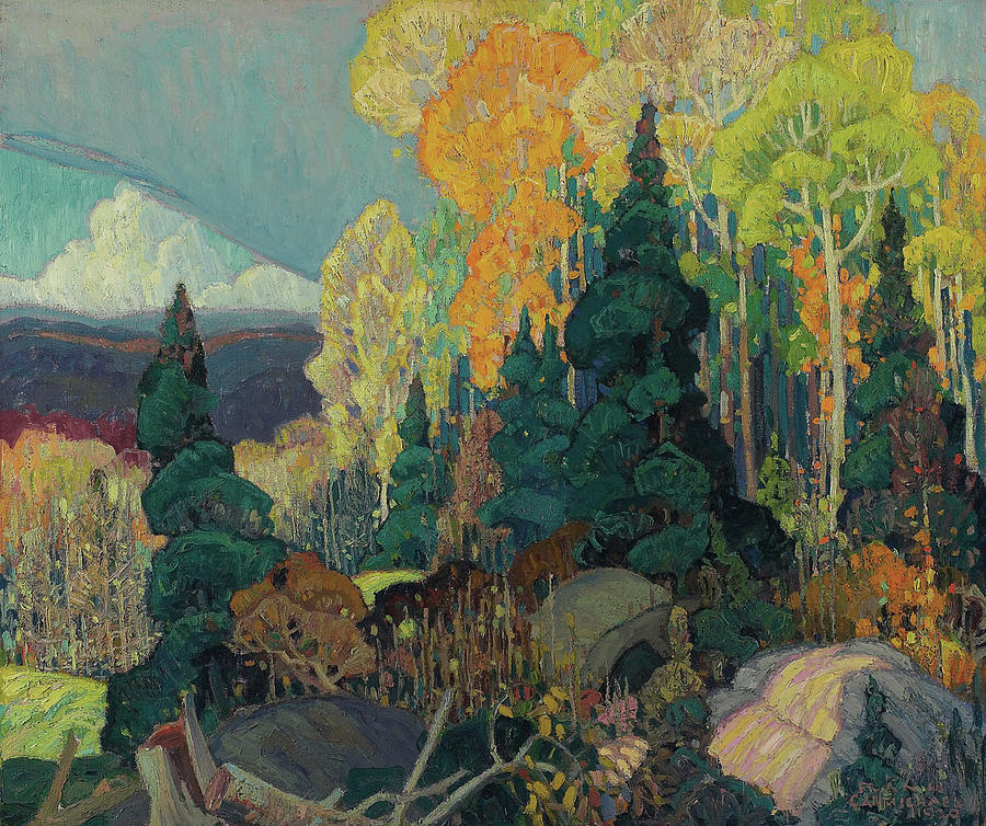 Autumn Hillside, 1920 Painting by Franklin Carmichael