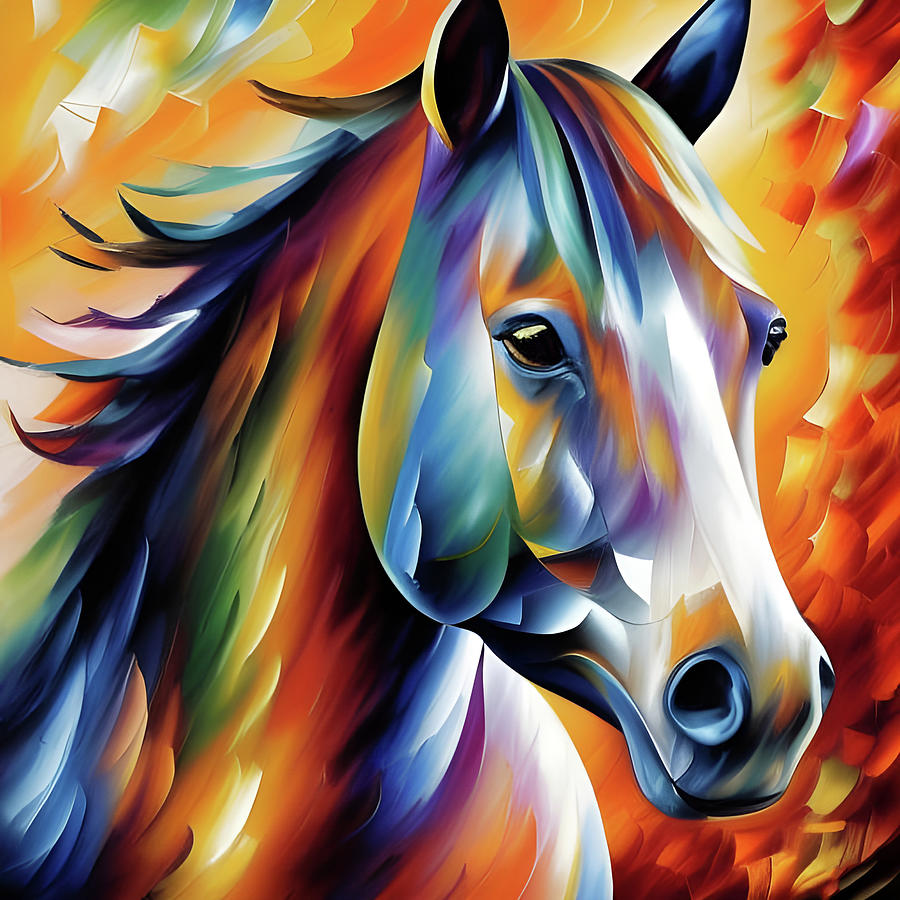 Autumn Horse Digital Art by Judi Suni Hall
