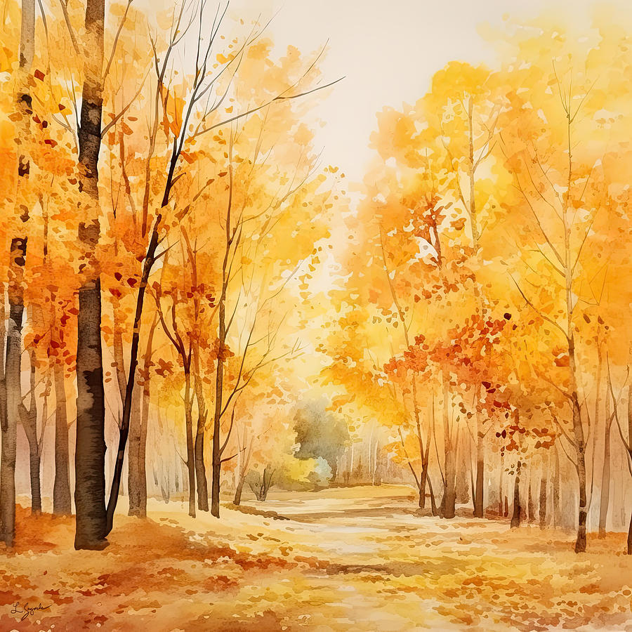 Autumn Impressionist - Four Seasons Art Painting by Lourry Legarde