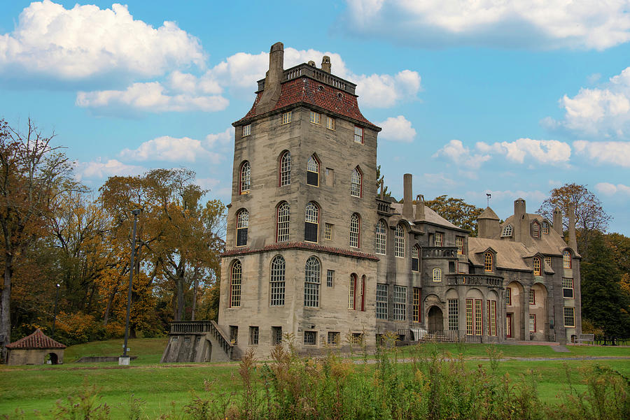 Autumn in Doylestown - Fonthill Castle Photograph by Bill Cannon