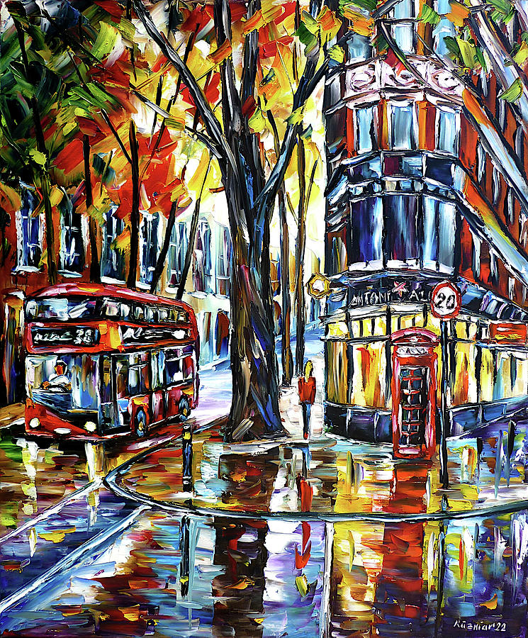 Autumn In London Painting by Mirek Kuzniar