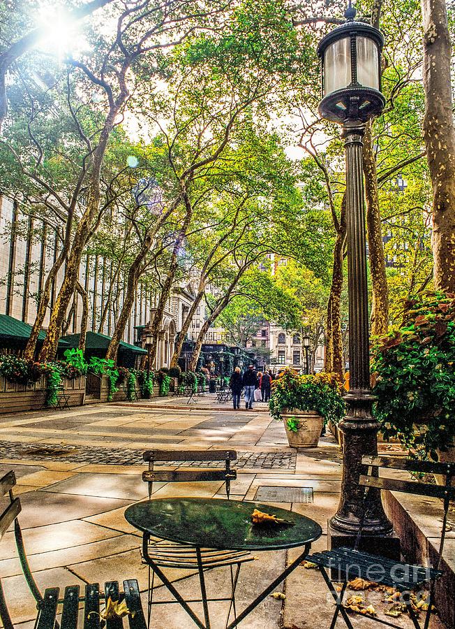 Autumn in New York - Bryant Park Photograph by Michael McCormack