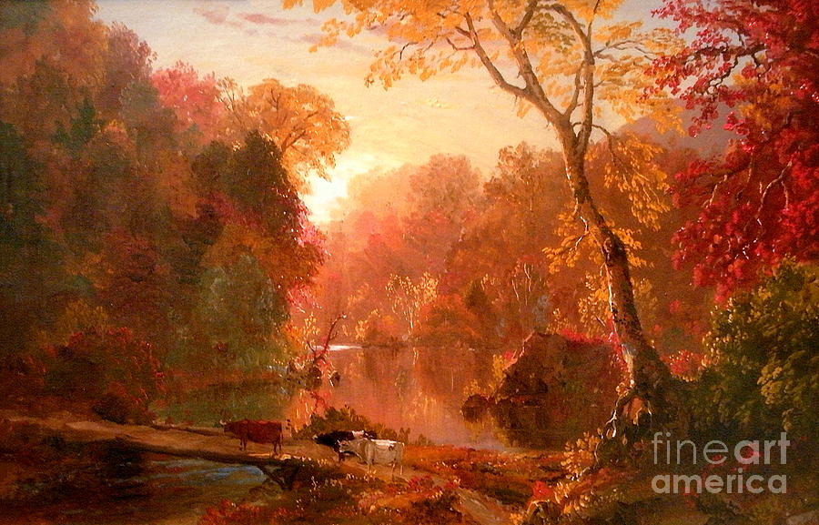 Autumn in North America Painting by Frederic Edwin Church