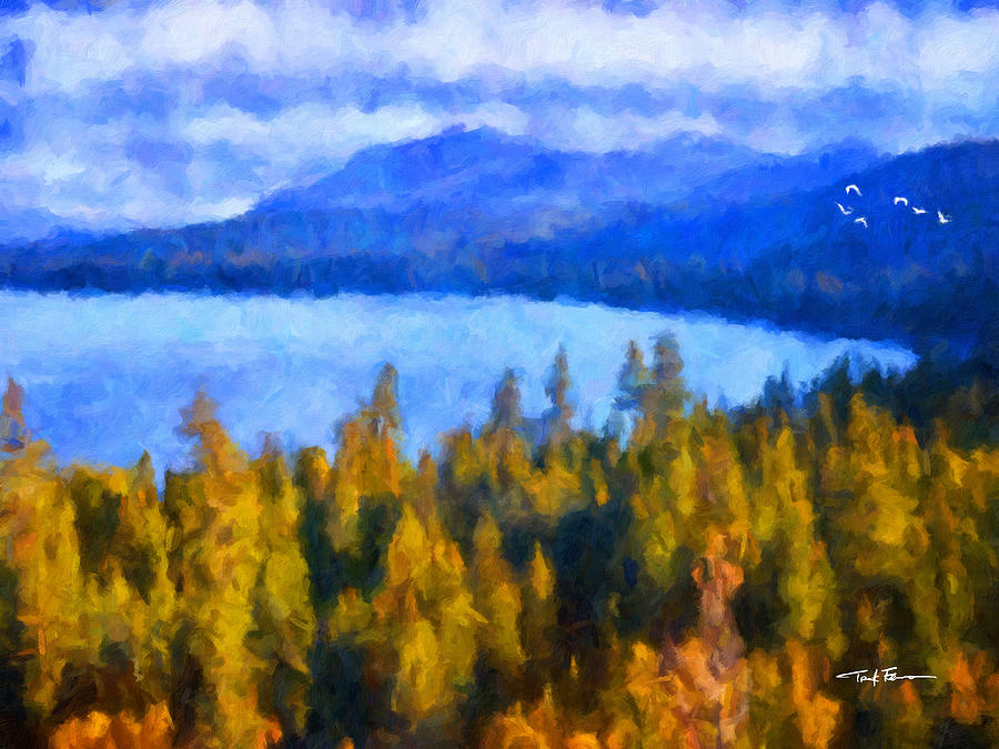 Autumn in Tahoe, California Painting by Trask Ferrero