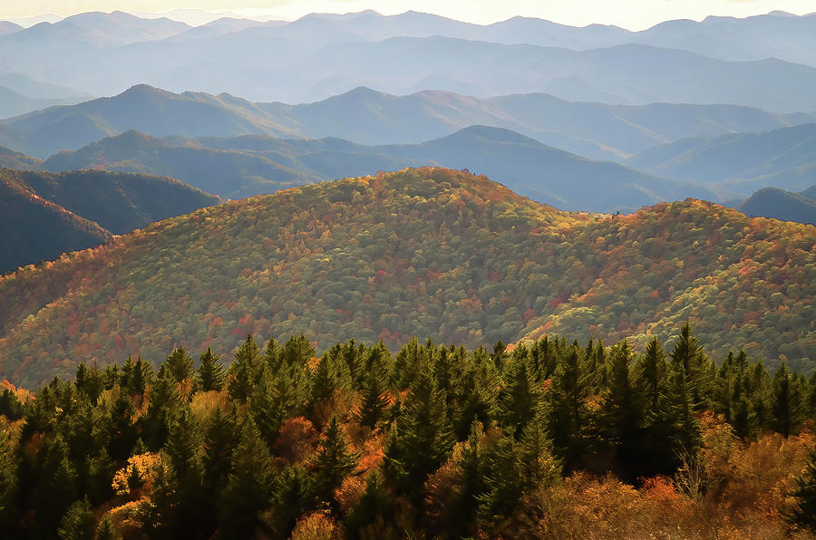 Autumn in the Blue Ridge Mountains Photograph by Serge Skiba