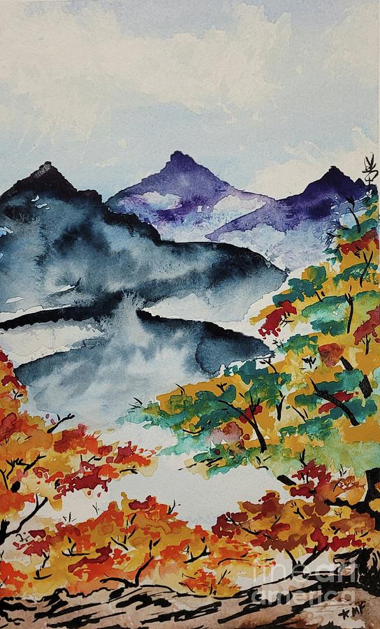 Autumn in the Mountains Painting by Angrulla MF Autumn in the Mountains Painting by Angrulla MF