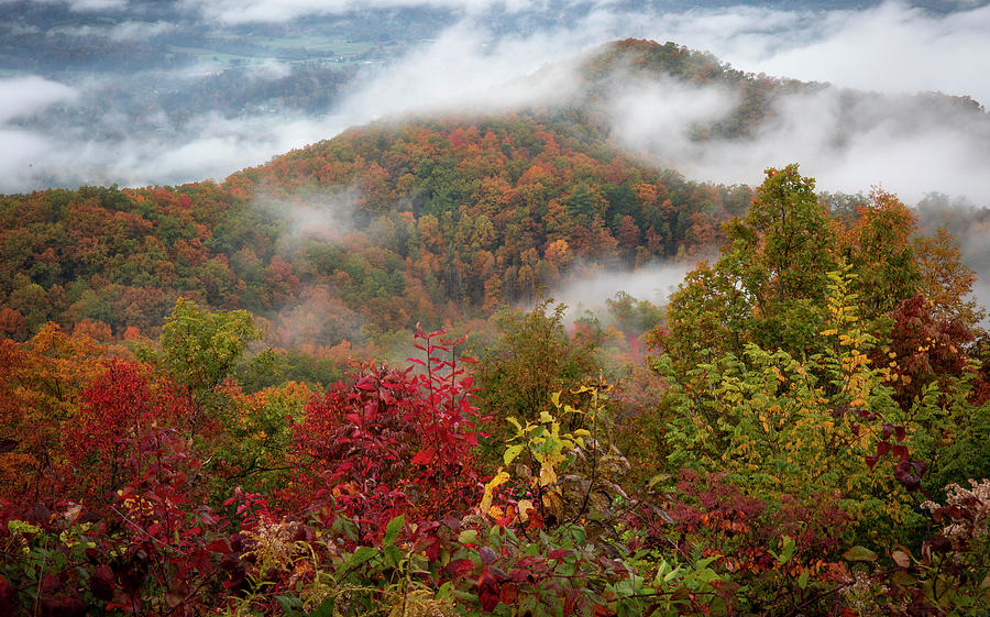 Autumn In The Smokies Landscape Photograph by Dan Sproul