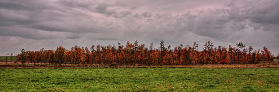 Autumn Island Panorama Photograph by Dale Kauzlaric