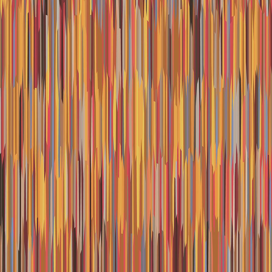 Autumn Jagged Lines Abstract Digital Art by Judi Hall