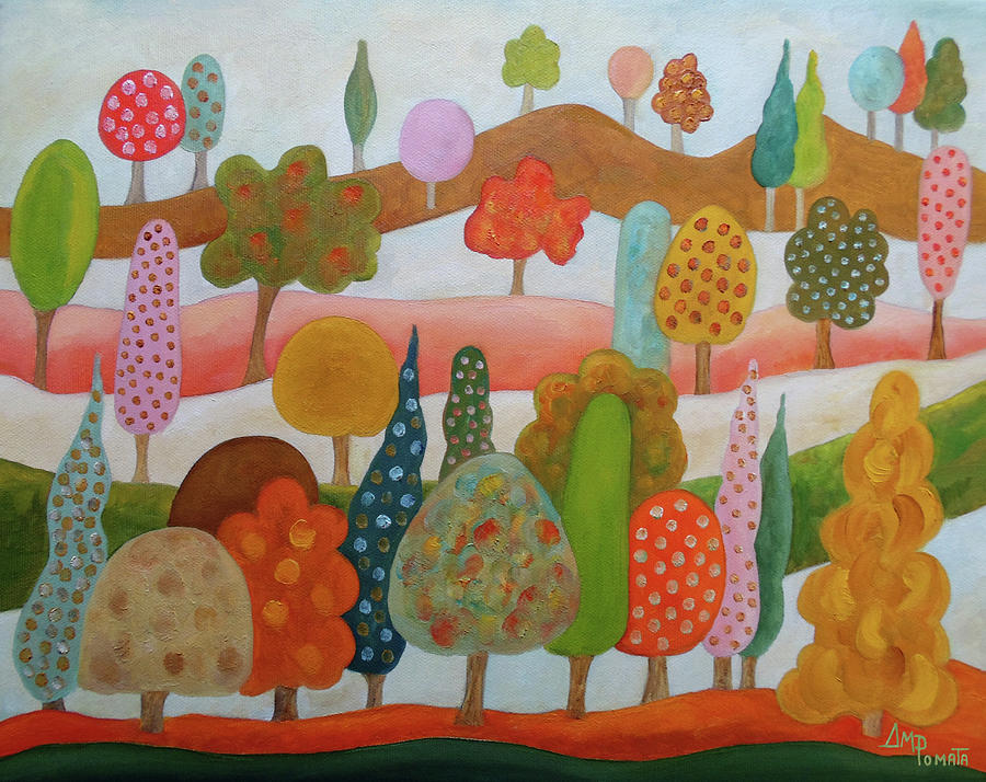 Autumn Joy Painting by Angeles M Pomata