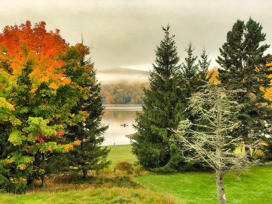 Autumn Kayaker Photograph by Russel Considine