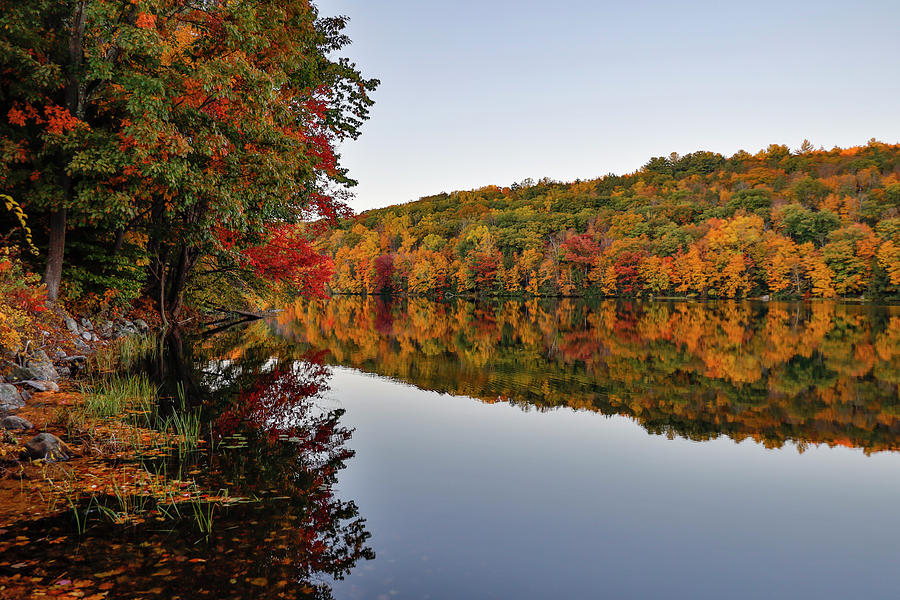 Autumn lake Photograph by Alexander Farnsworth