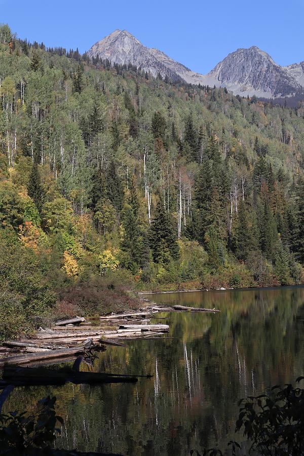 Autumn Lake Mountain Peaks Photograph by Ian McAdie