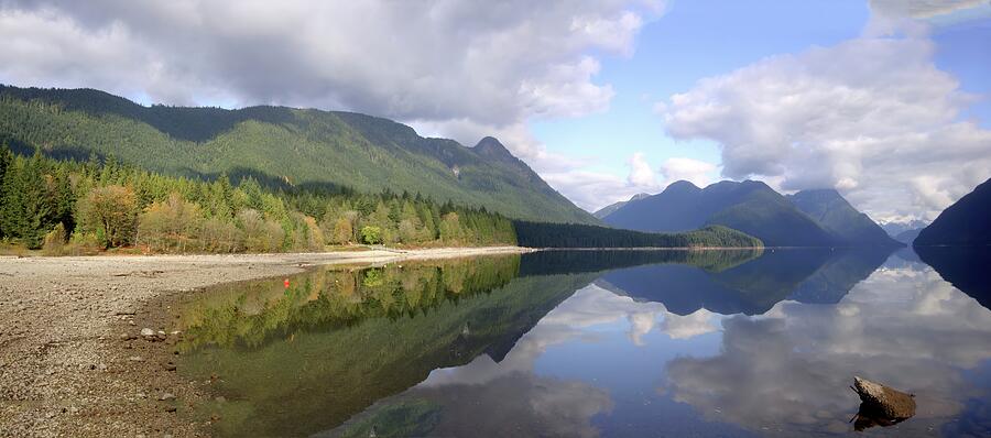 Lakeside Panoramic Reflections Photograph