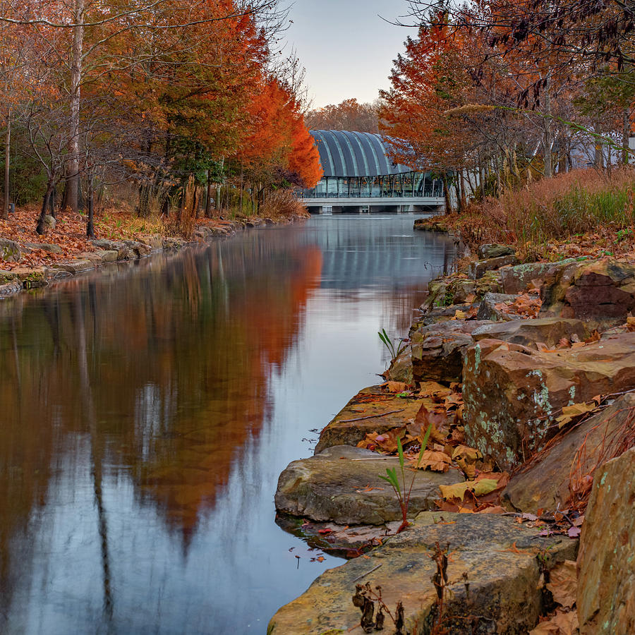 Autumn Landscape at Crystal Bridges Museum of American Art Photograph by Gregory Ballos