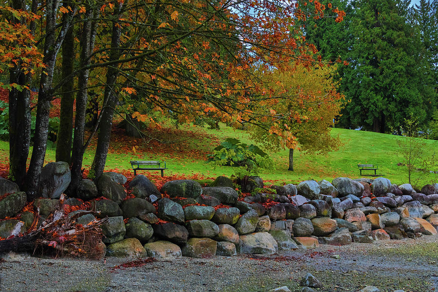 Autumn Landscape in  Recreation Area  Photograph by Alex Lyubar