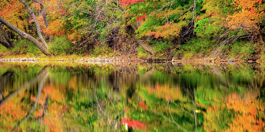 Autumn Landscape Reflections Panorama Photograph