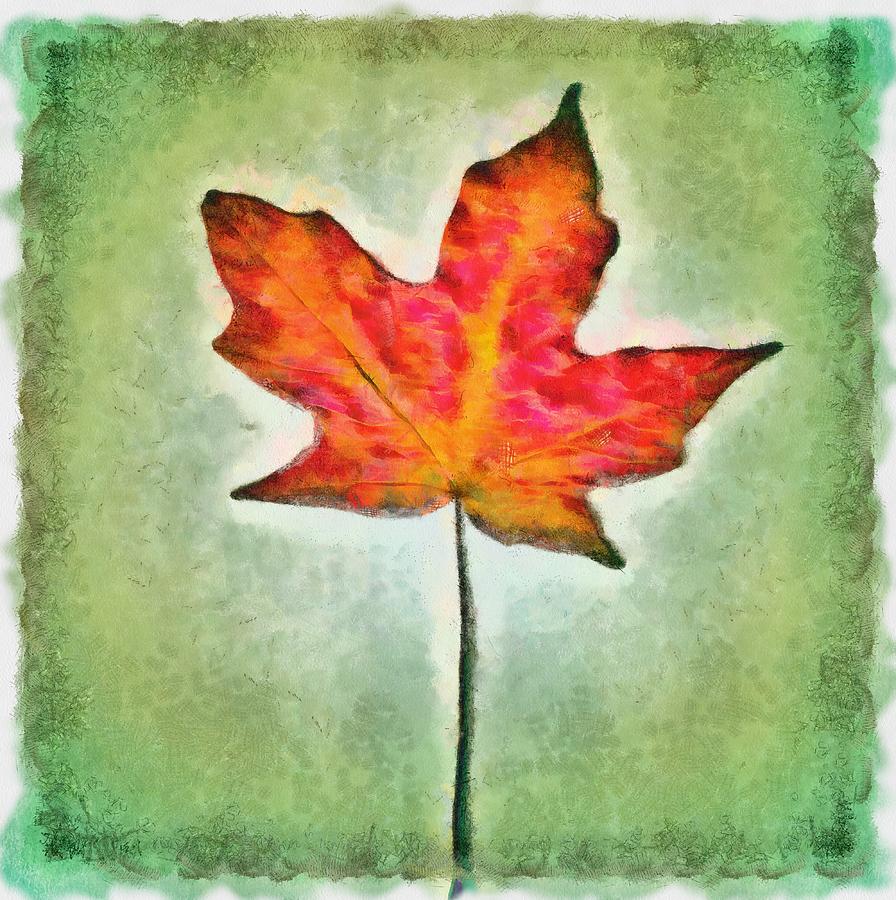 Autumn Leaf Mixed Media by Christopher Reed