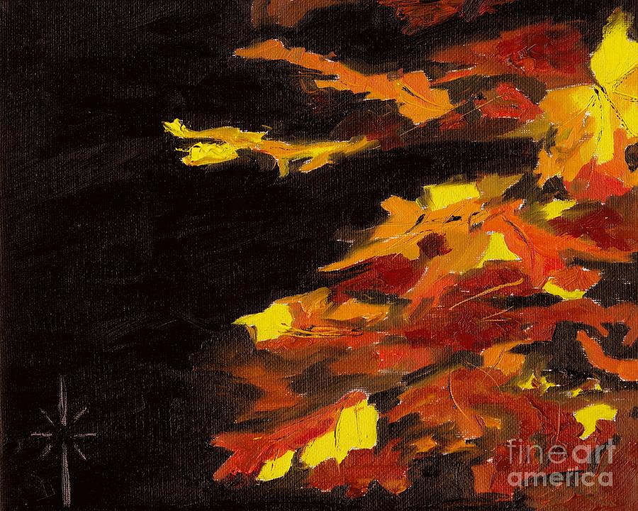 Autumn Leaves Painting by Jodie Marie Anne Richardson Traugott          aka jm-ART
