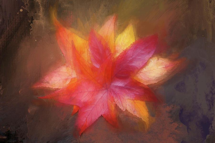 Autumn Leaves Painting Digital Art by Terry Davis