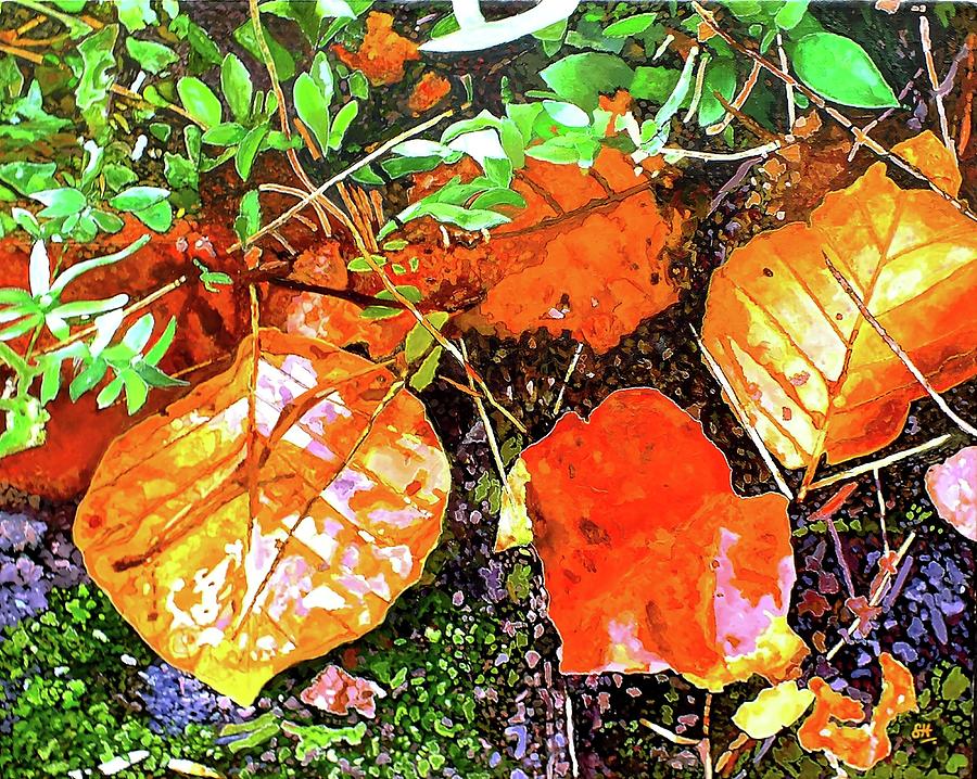 Autumn Leaves Painting by Sam Hall