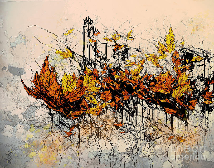 Autumn Lines Digital Art by Deb Nakano