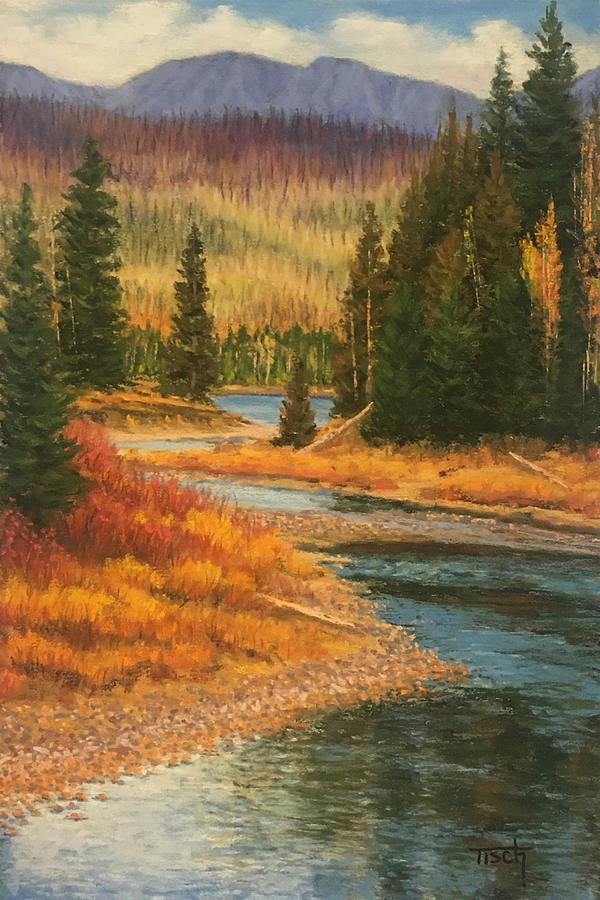 Autumn, McDonald Creek Pastel by Lee Tisch Bialczak