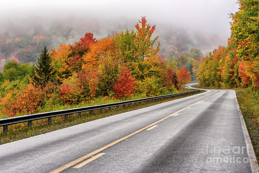 Autumn Mist Along The Highland Scenic Highway Photograph