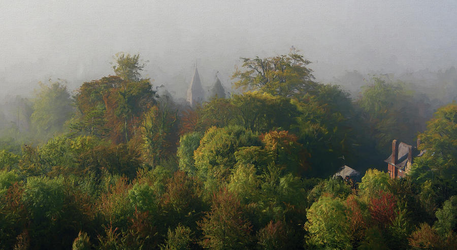 Autumn Misty Morning Digital Art by Roy Pedersen