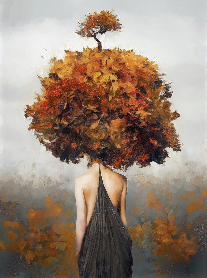 Autumn Mood Painting by Jacky Gerritsen
