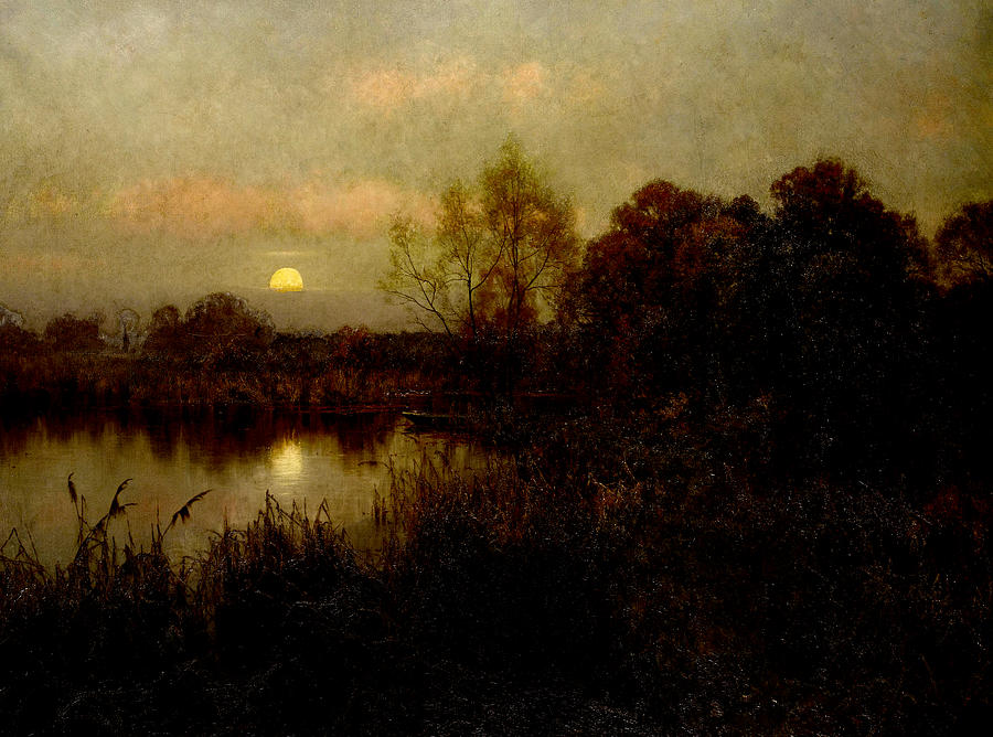 Autumn Moonrise Painting by Edward Wilkins Waite