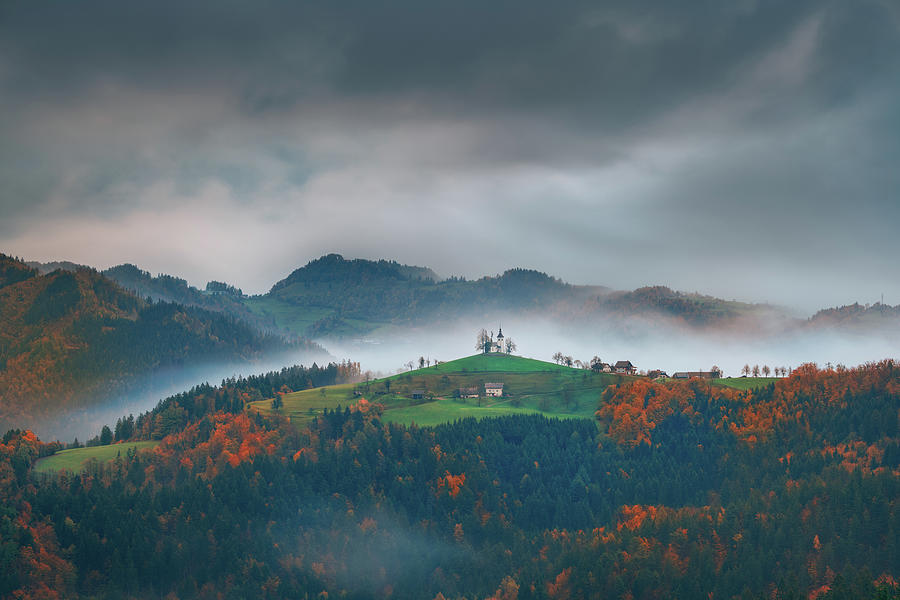 Autumn morning at slovenia Photograph by Henry w Liu