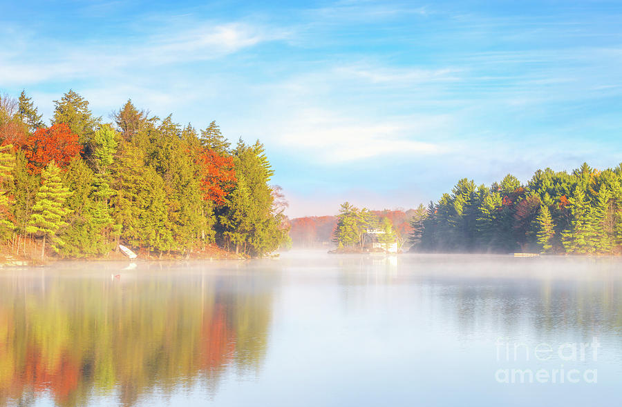 Autumn Morning In Cottage Country Photograph by Charline Xia