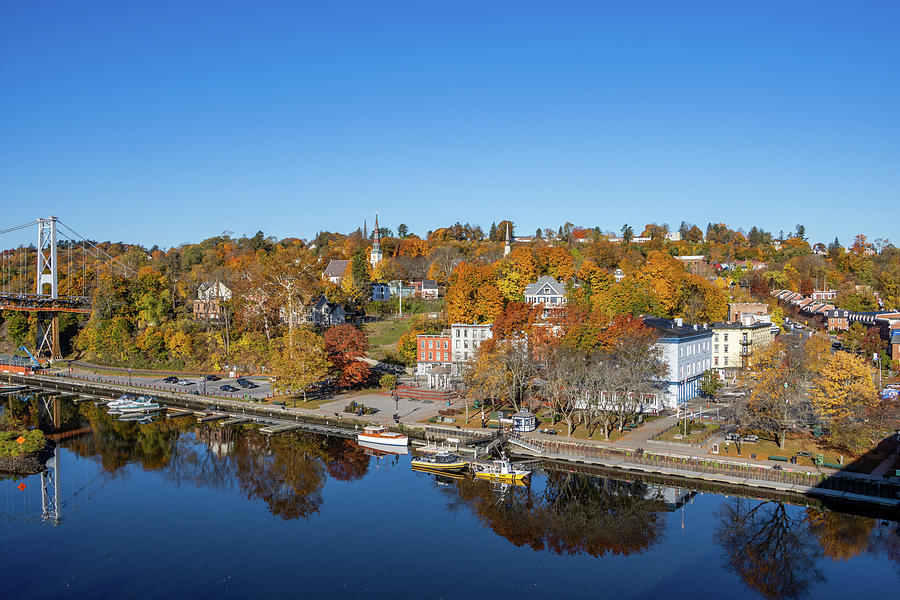 Autumn Morning on the Kingston Rondout Photograph by Jeff Severson