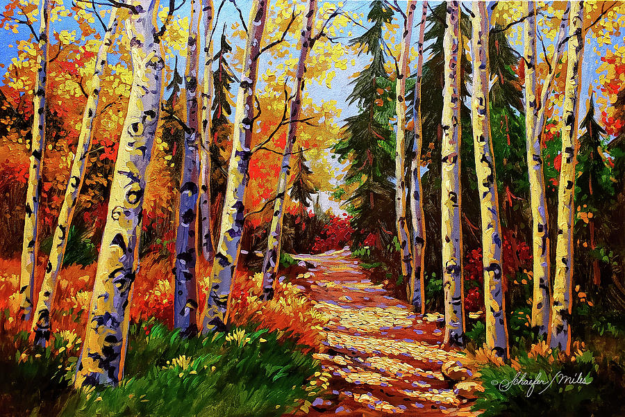 Autumn Mosaic Painting by Kevin Wendy Schaefer Miles
